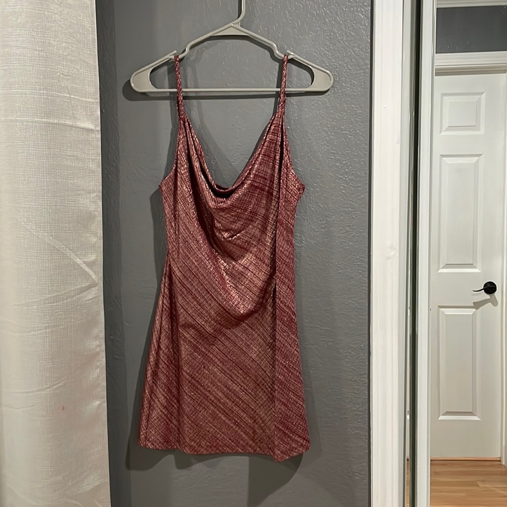 Mini red and gold dress from Forever 21